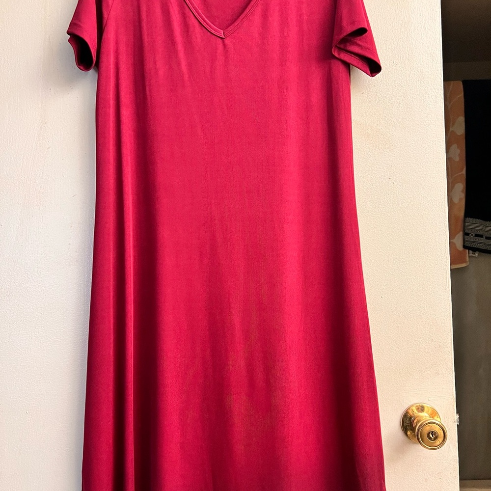 Burgundy dress